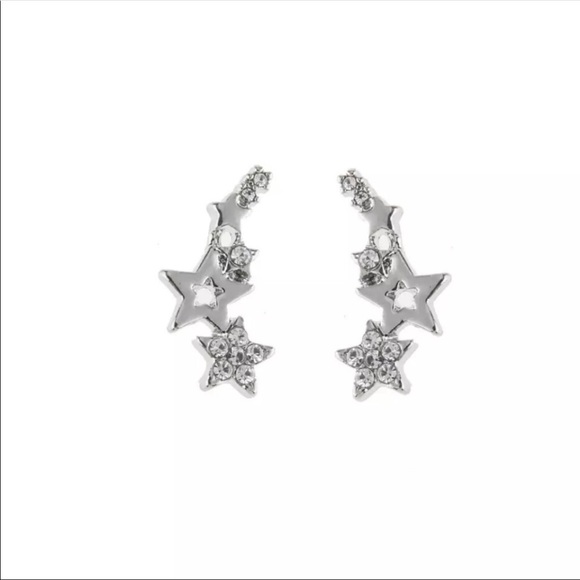 Silver Star Earrings - Picture 2 of 2